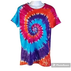 Gildan New Ladies S/S Tiedye T-Shirt Lrg